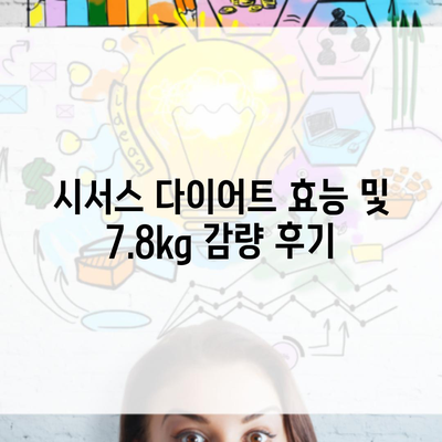 시서스 다이어트 효능 및 7.8kg 감량 후기