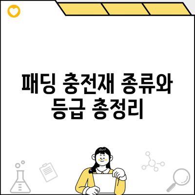 패딩 충전재 종류와 등급 총정리