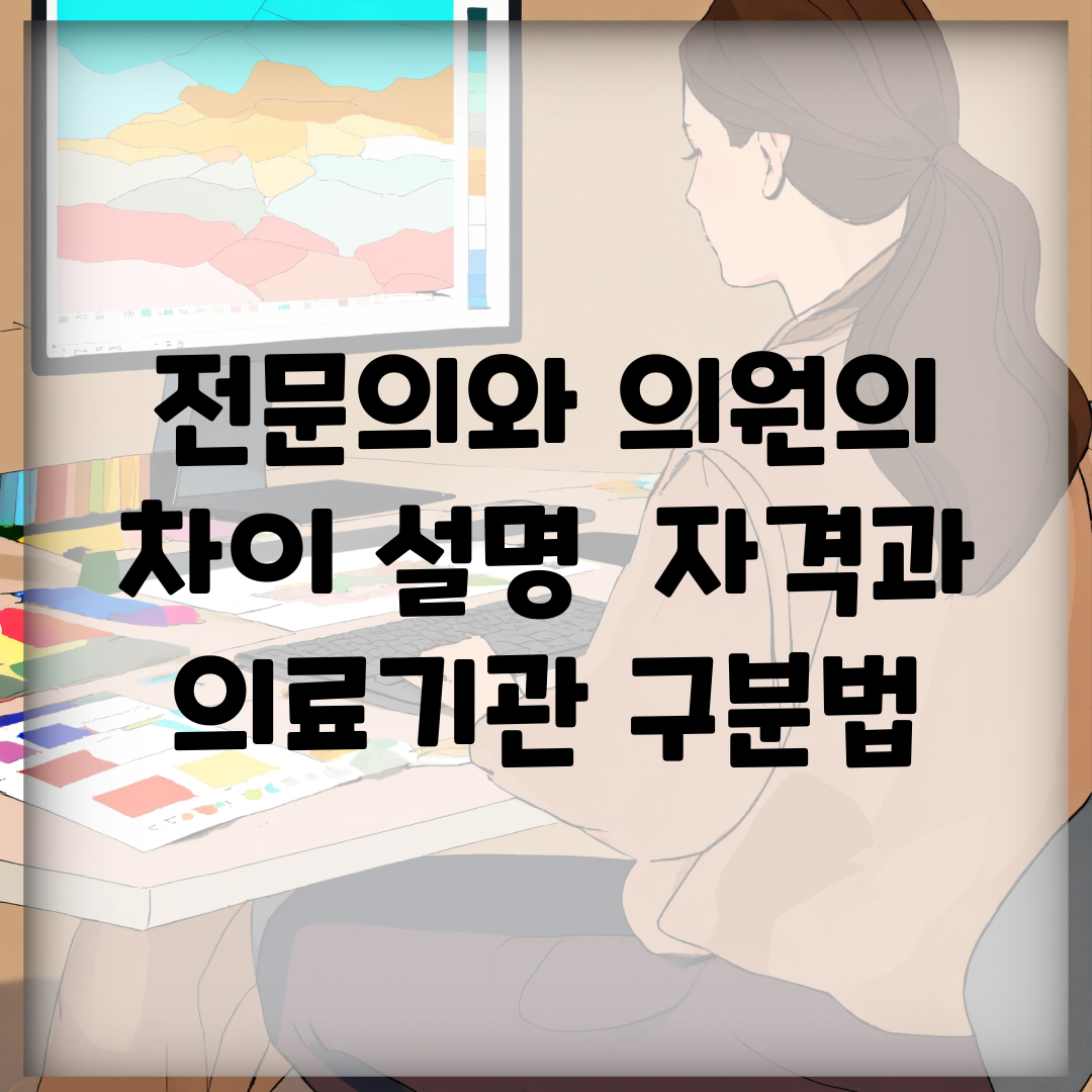 전문의와 의원의 차이 설명 | 자격과 의료기관 구분법