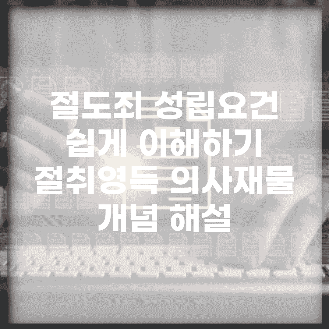 절도죄 성립요건 쉽게 이해하기 | 절취/영득 의사/재물 개념 해설