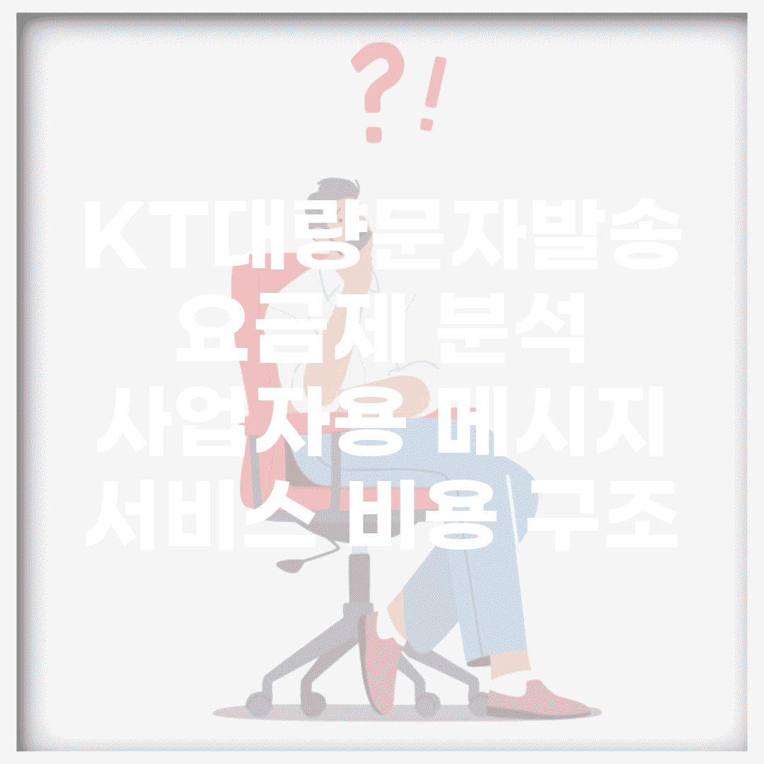 KT대량문자발송 요금제 분석 | 사업자용 메시지 서비스 비용 구조