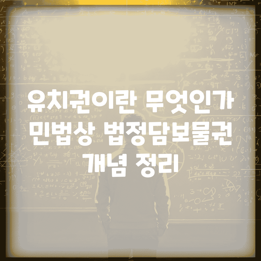 유치권이란 무엇인가 | 민법상 법정담보물권 개념 정리