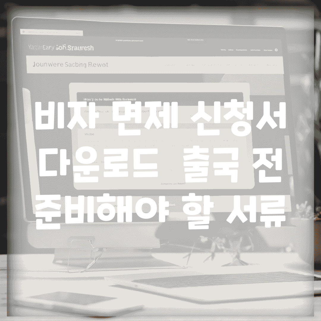 비자 면제 신청서 다운로드 | 출국 전 준비해야 할 서류