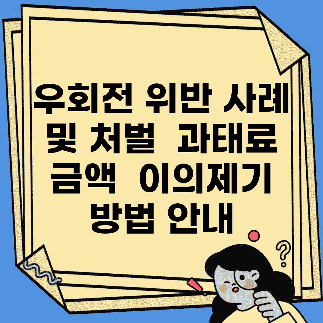 우회전 위반 사례 및 처벌 | 과태료 금액 | 이의제기 방법 안내
