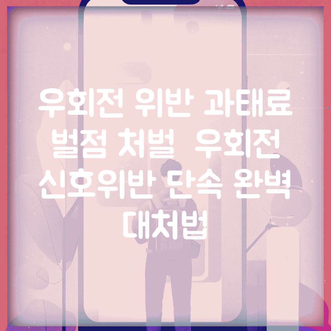 우회전 위반 과태료 벌점 처벌 | 우회전 신호위반 단속 완벽 대처법