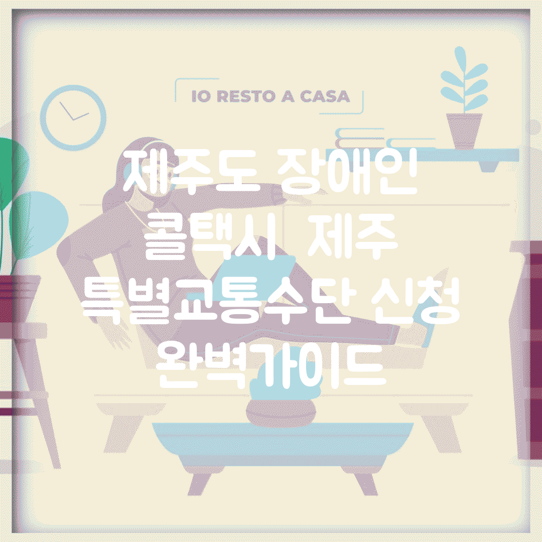 제주도 장애인 콜택시 | 제주 특별교통수단 신청 완벽가이드