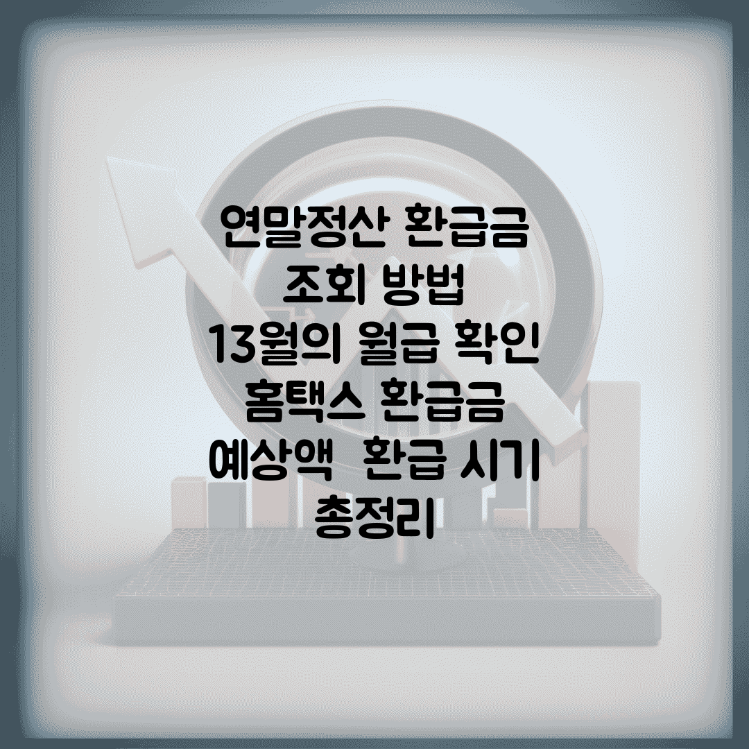 연말정산 환급금 조회 방법 | 13월의 월급 확인 | 홈택스 환급금 예상액 | 환급 시기 총정리