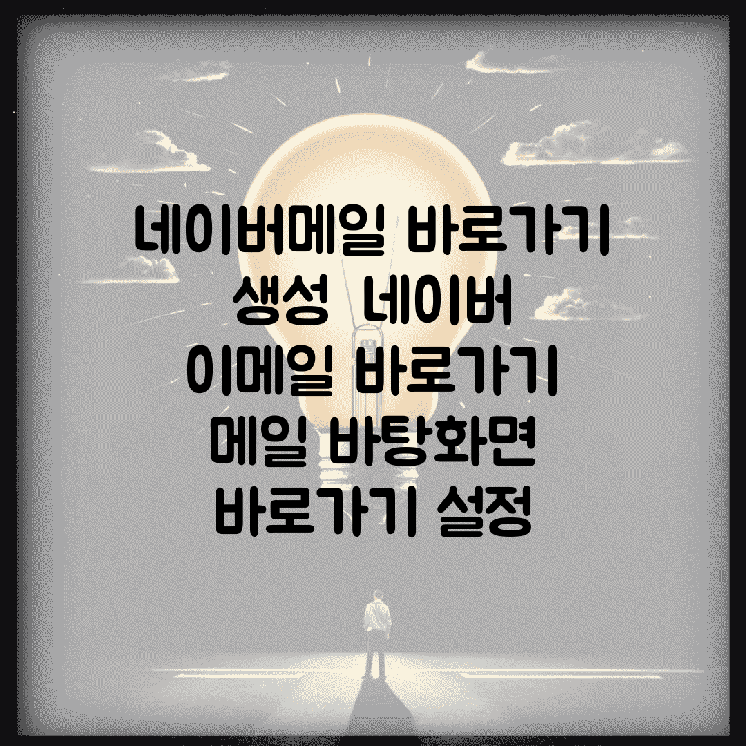 네이버메일 바로가기 생성 | 네이버 이메일 바로가기 | 메일 바탕화면 바로가기 설정