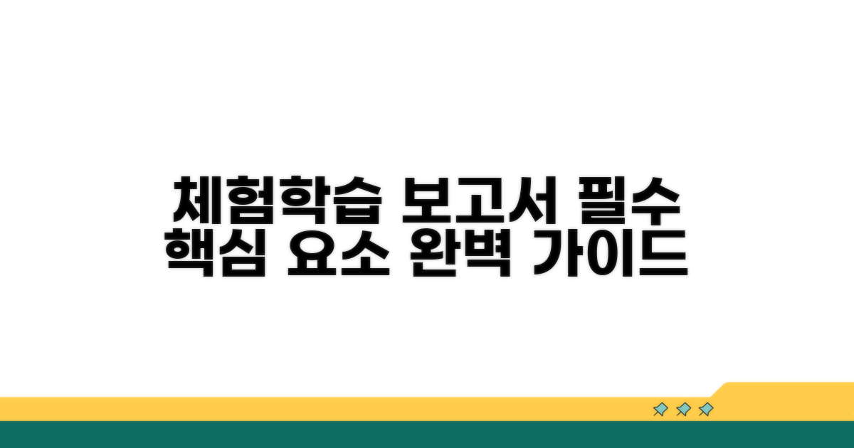 체험학습 보고서 작성 필수 요소