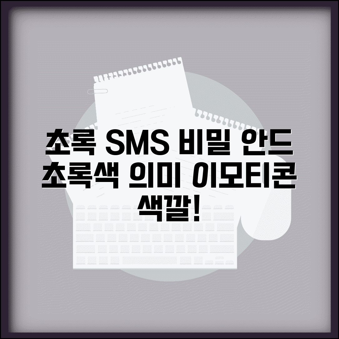 문자메시지 초록색 의미 | 안드로이드 SMS + 일반 문자 표시