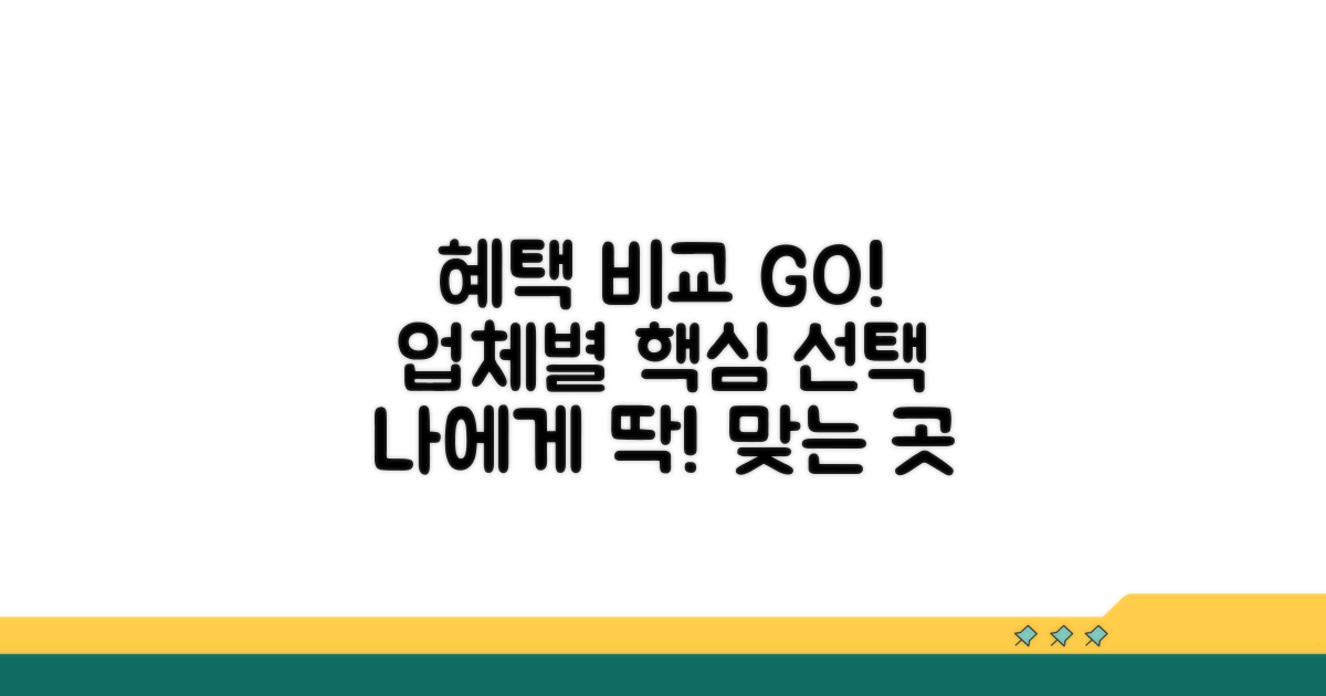 업체별 혜택 비교 및 선택 가이드