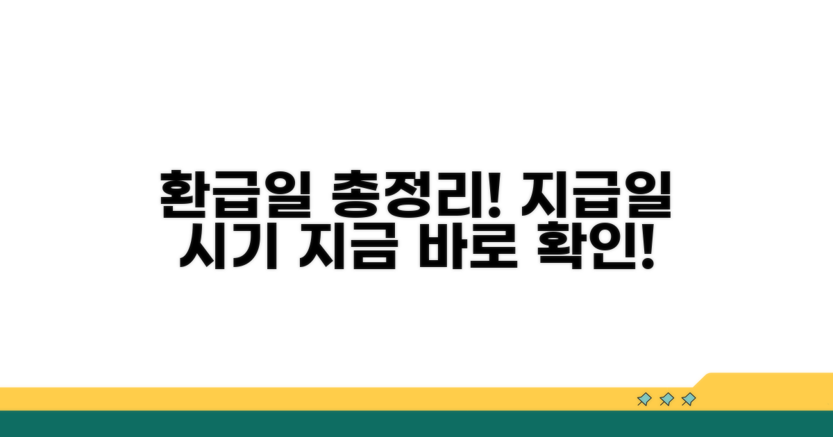 환급 지급일 및 시기 총정리
