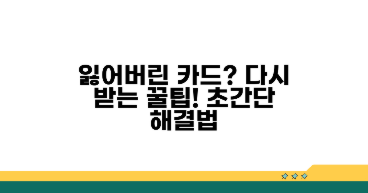 잃어버린 카드 다시 받는 꿀팁