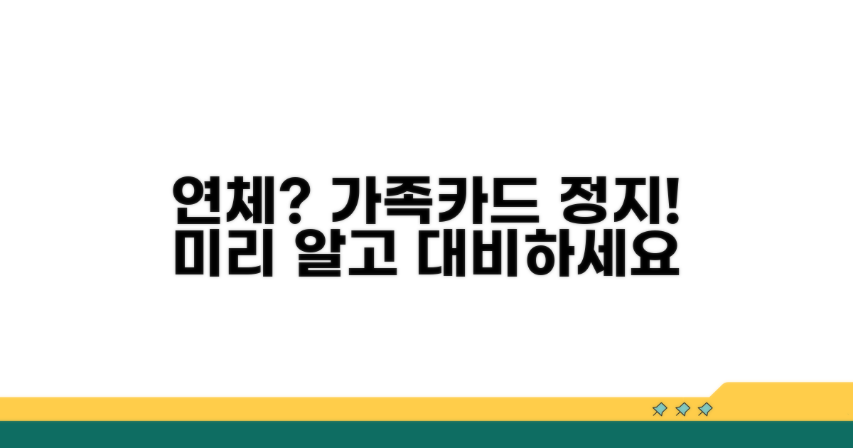 연체 시 가족카드 정지, 미리 알기