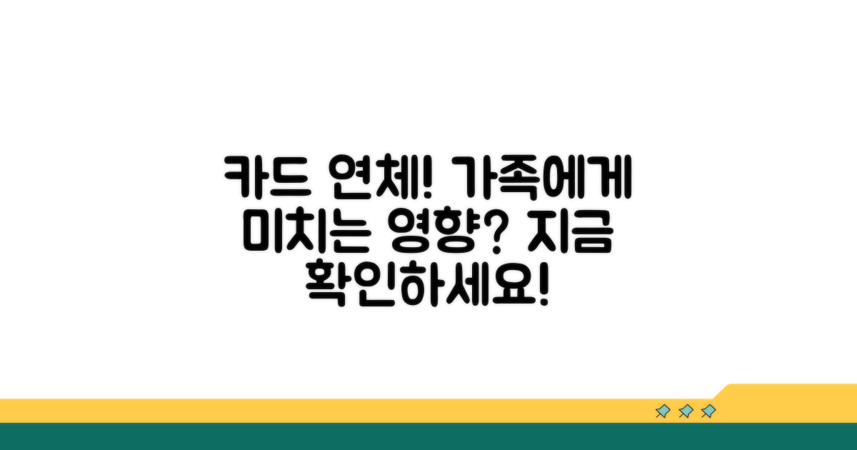 카드 연체, 가족카드 영향 범위 확인