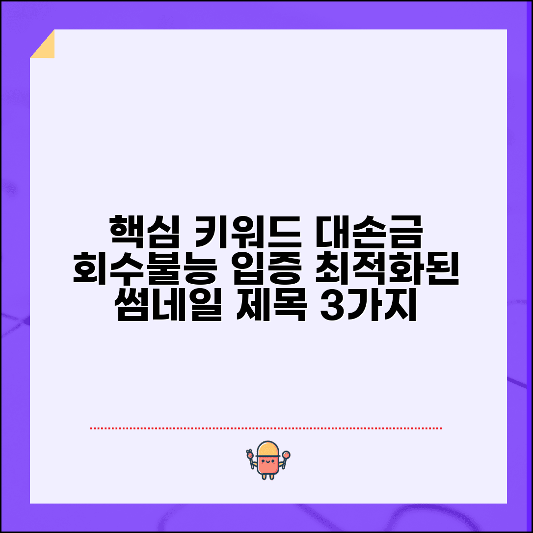 대손금 회수불능 입증 | 대손금 확정을 위한 증빙서류