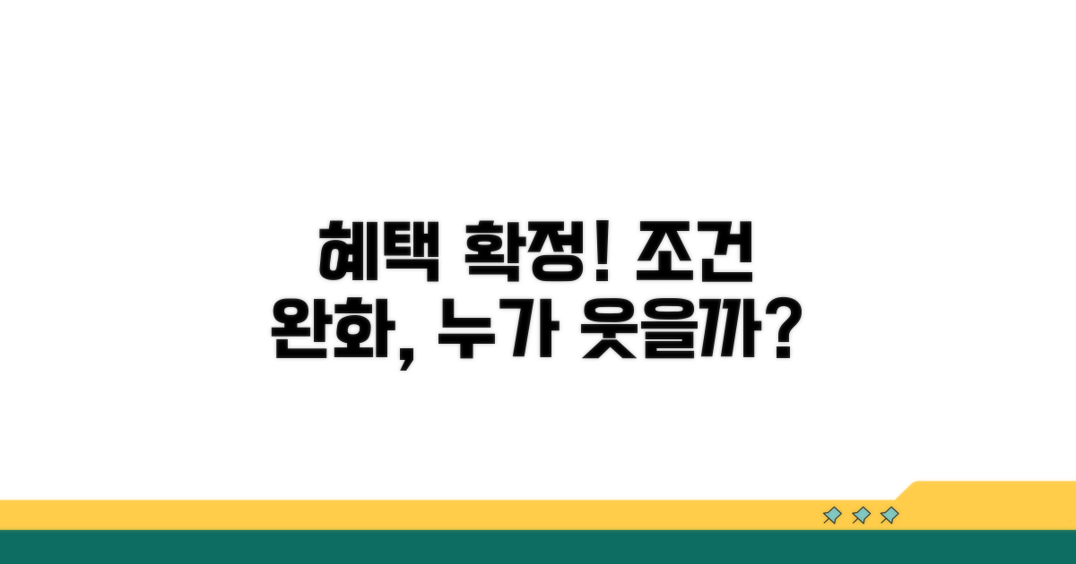 조건 완화, 누가 혜택 받을까?