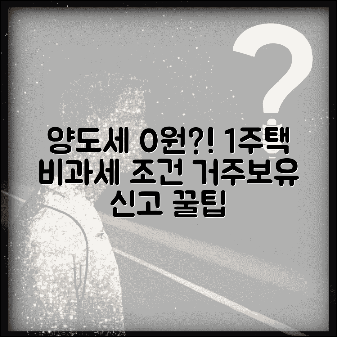 양도소득세 비과세요건 | 비과세 조건 | 1가구1주택 | 거주 요건 | 보유 기간 | 신고 방법 | 절세 전략