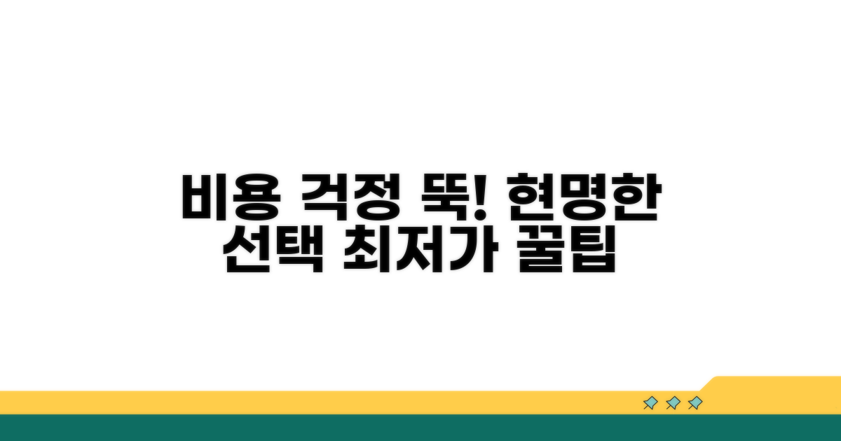 비용 걱정 끝! 현명한 선택