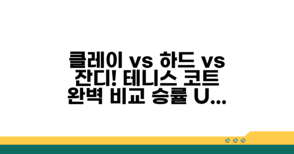클레이 vs 하드 vs 잔디 코트 비교