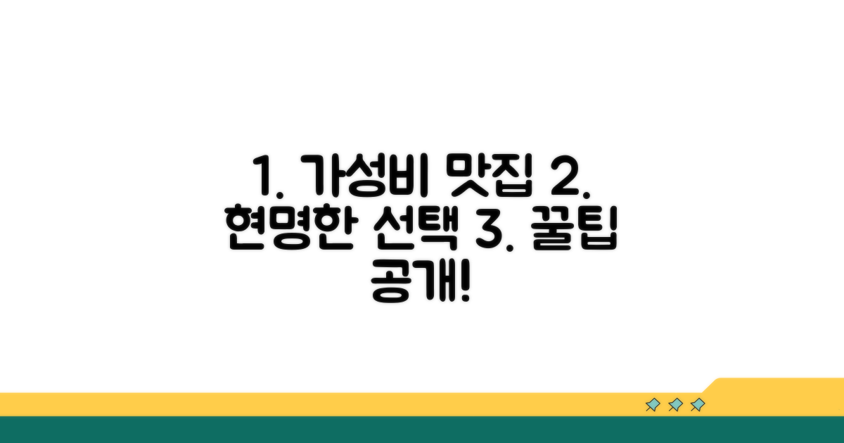 가성비 맛집 선택 가이드