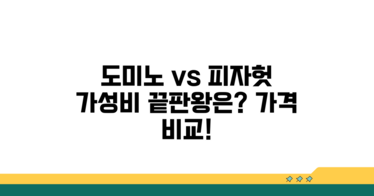 도미노 vs 피자헛 가격 비교