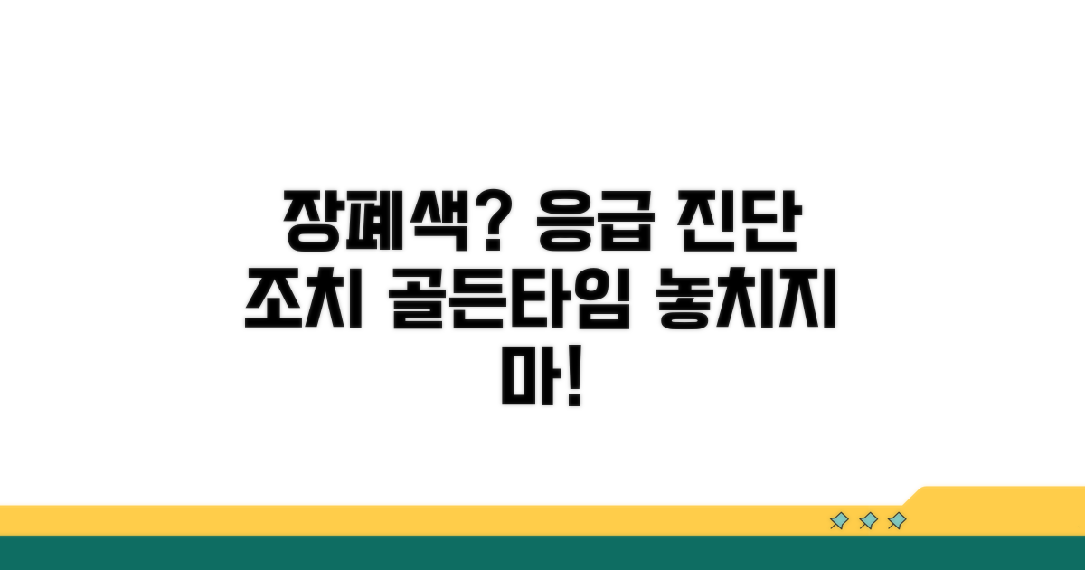 장폐색, 신속 진단과 응급 조치
