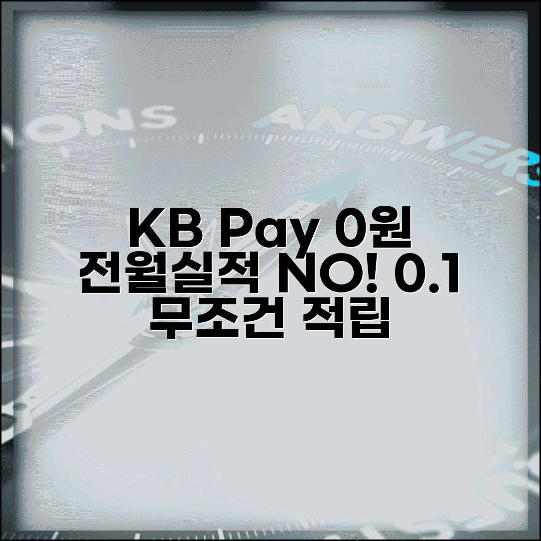 KB Pay 체크카드 연회비 면제 | KB페이 전월실적 없음 0.1% 적립