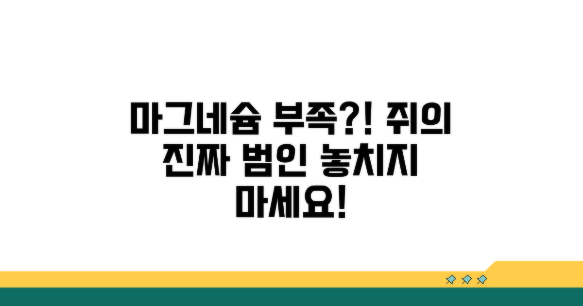 마그네슘 부족이 쥐의 주범?