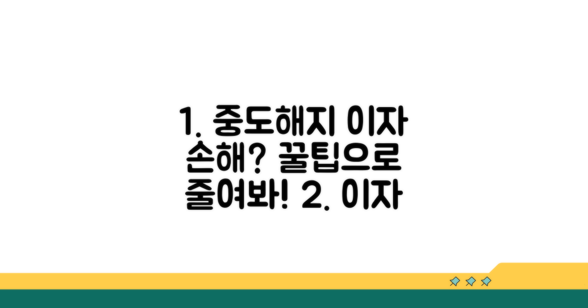 중도해지 시 이자 손해 줄이는 꿀팁