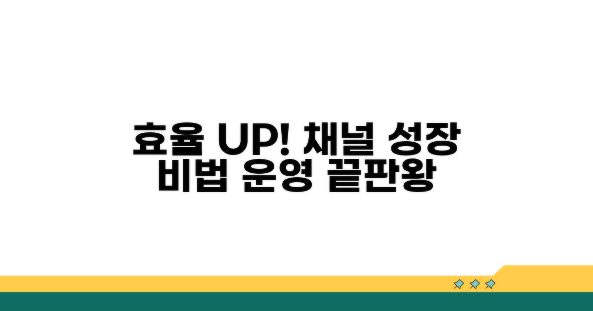 채널 운영 효율 극대화 방법