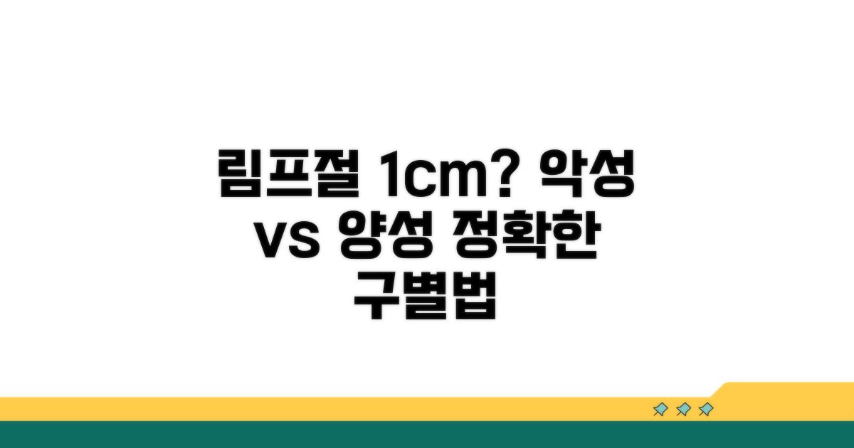 림프절 크기 1cm, 악성 vs 양성 구별법