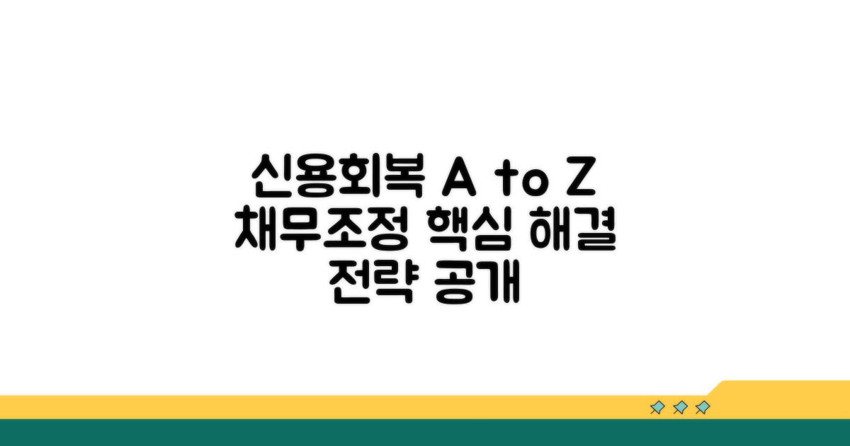 신용회복 채무조정 핵심 정리