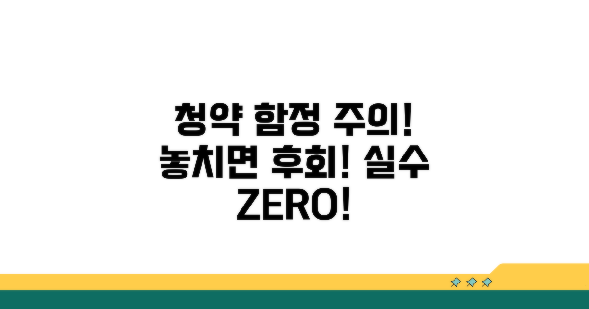 주의해야 할 청약 함정과 실수 방지법