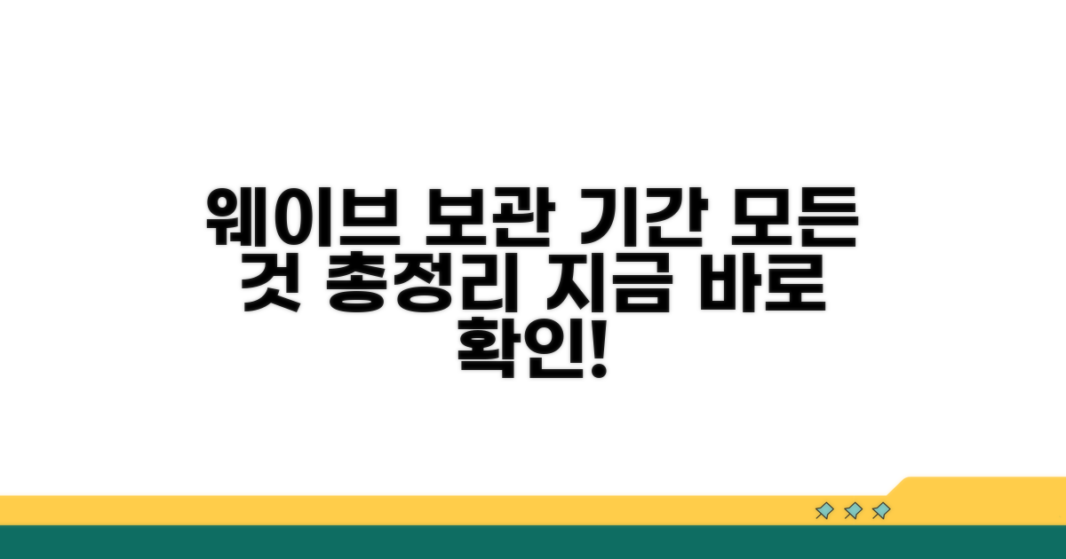 웨이브 다운로드 보관 기간의 모든 것