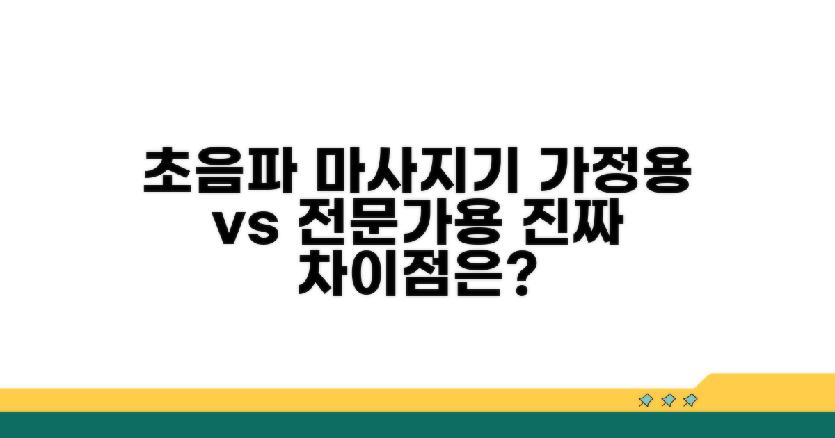가정용 vs 전문가용: 초음파 마사지기 차이점