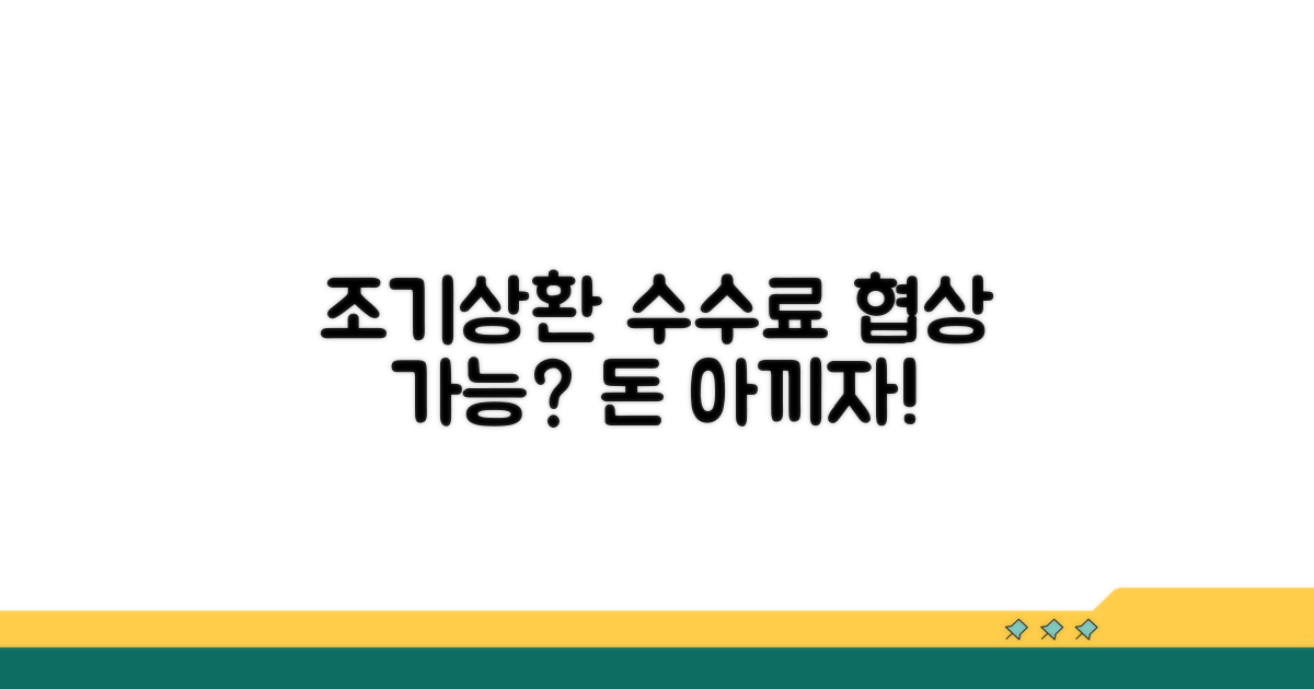 조기상환 수수료, 협상 가능한가요?