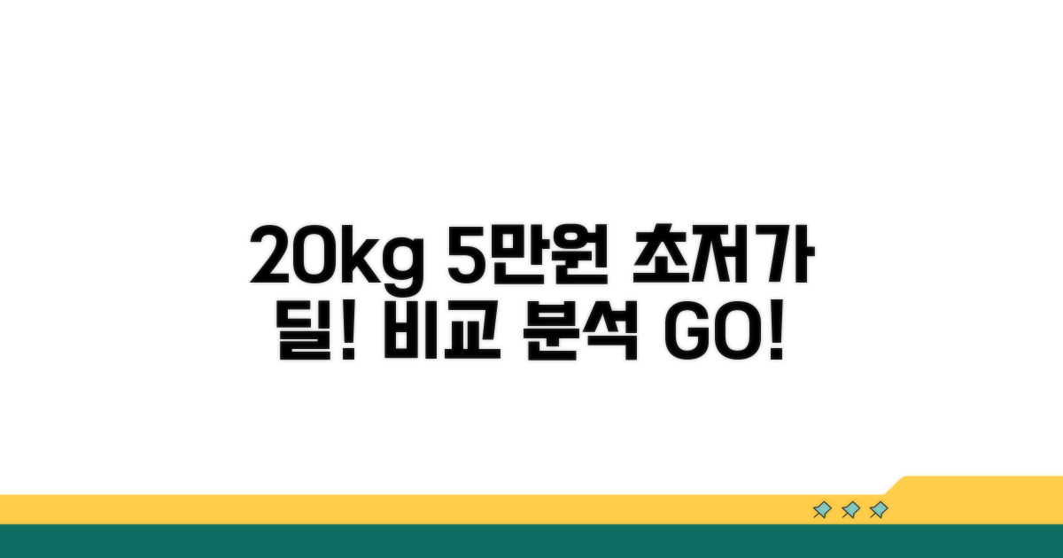 20kg 5만원 요금 비교 분석