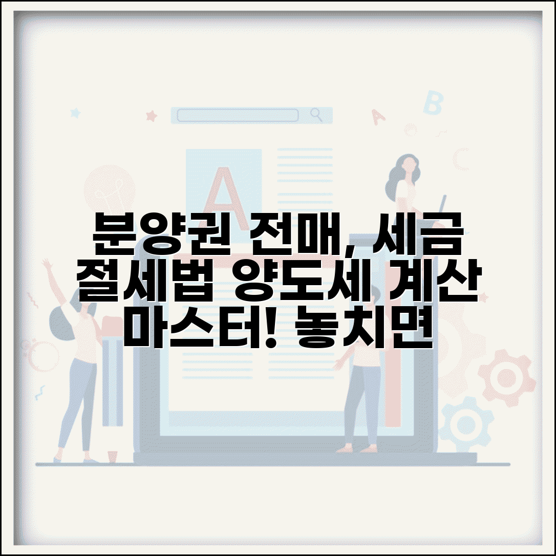 분양권 전매 양도소득세 | 분양권 매매 시 세금 계산과 절세법