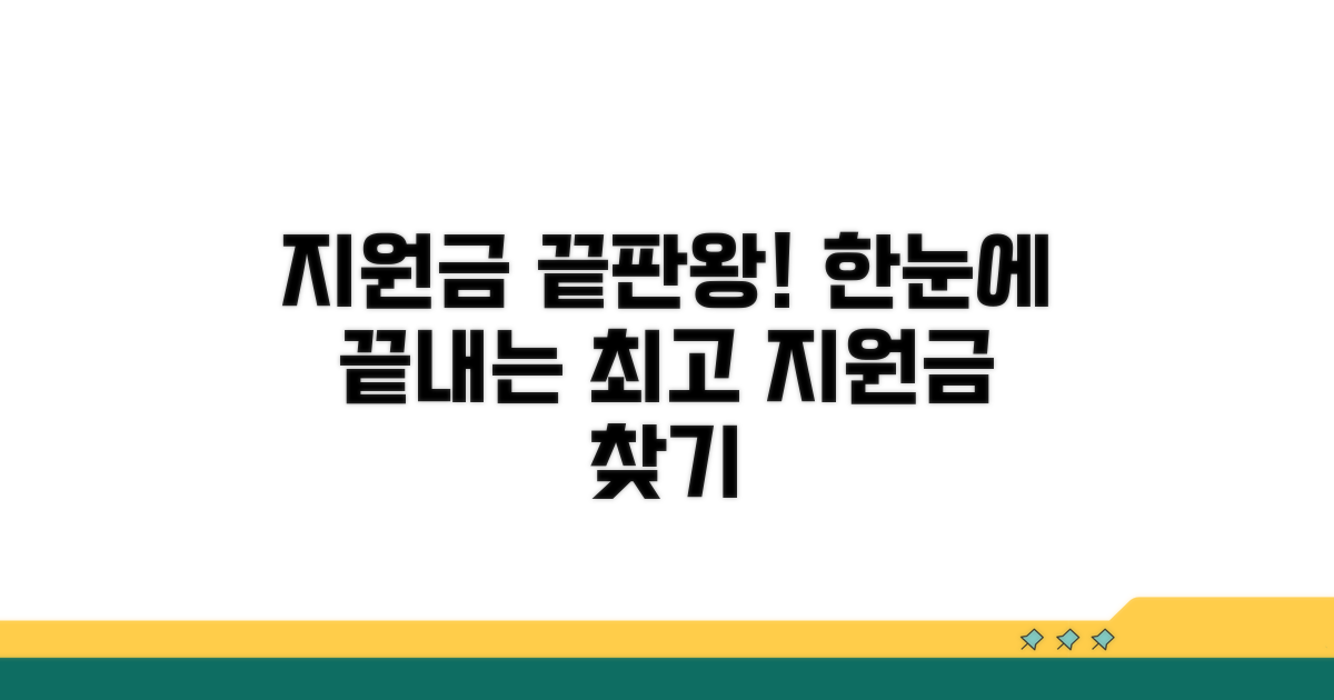 지원금액 한눈에 비교 분석