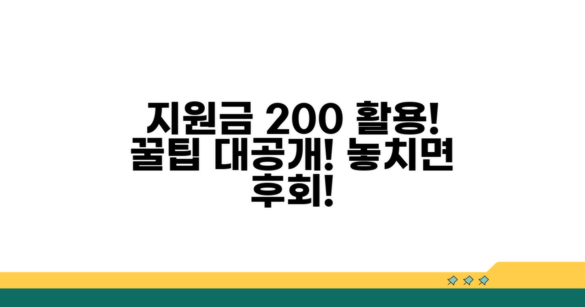 지원금 활용 극대화 전략