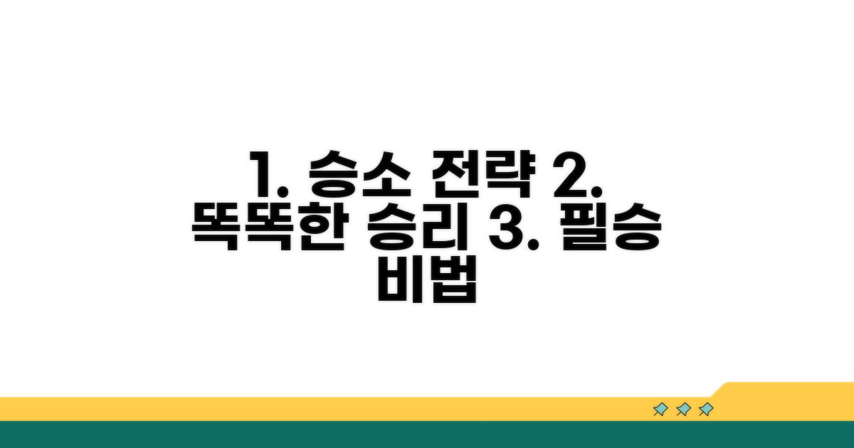 승소를 위한 똑똑한 전략