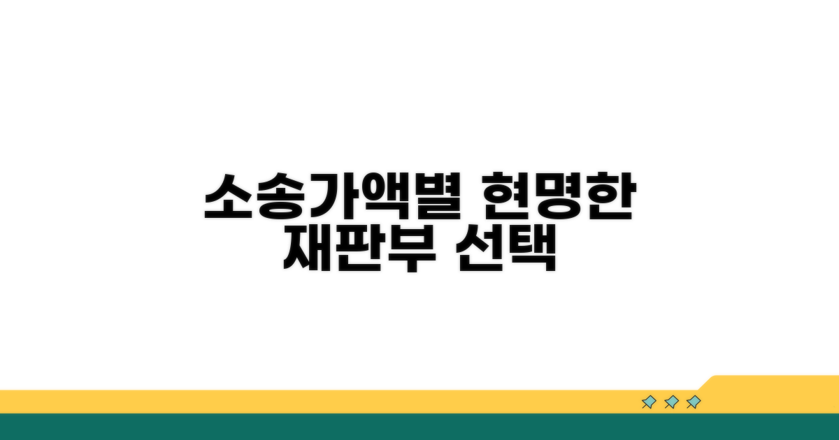소송가액별 적합 재판부 선택