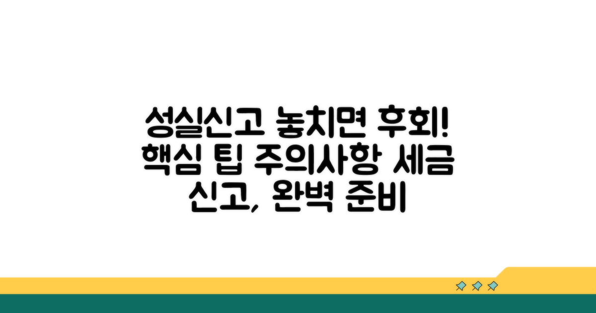 성실신고를 위한 주의사항 및 팁