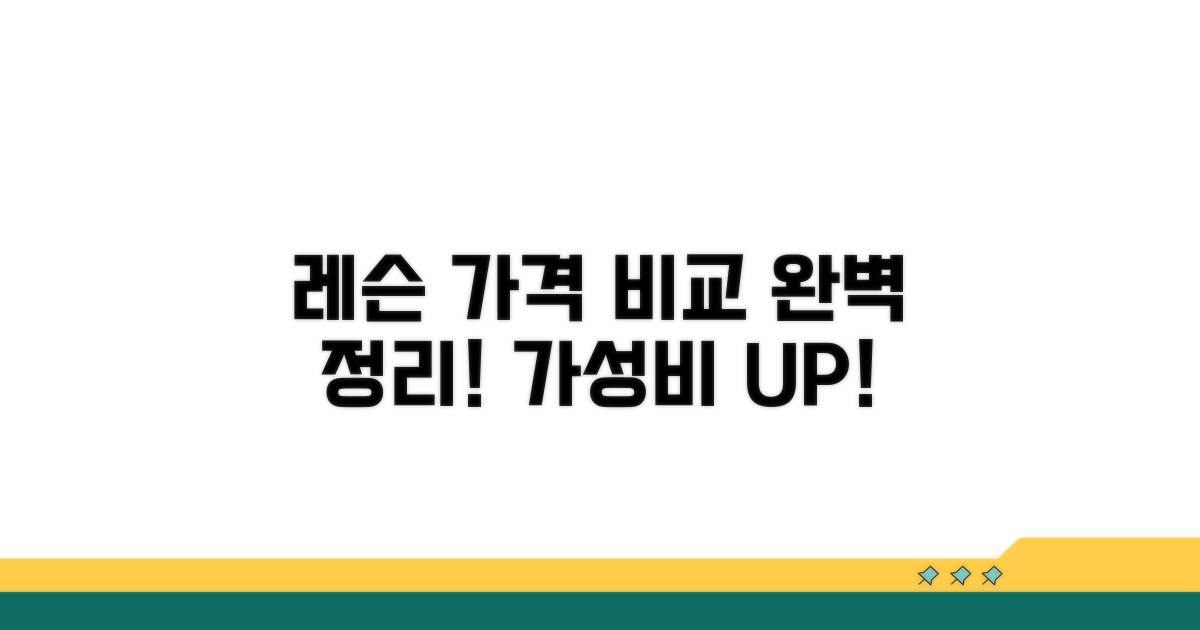 레슨 형태별 가격 차이 완벽 정리