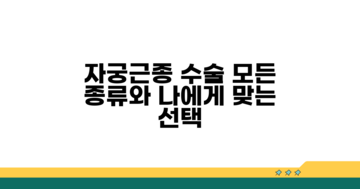 자궁 근종 수술, 종류와 선택