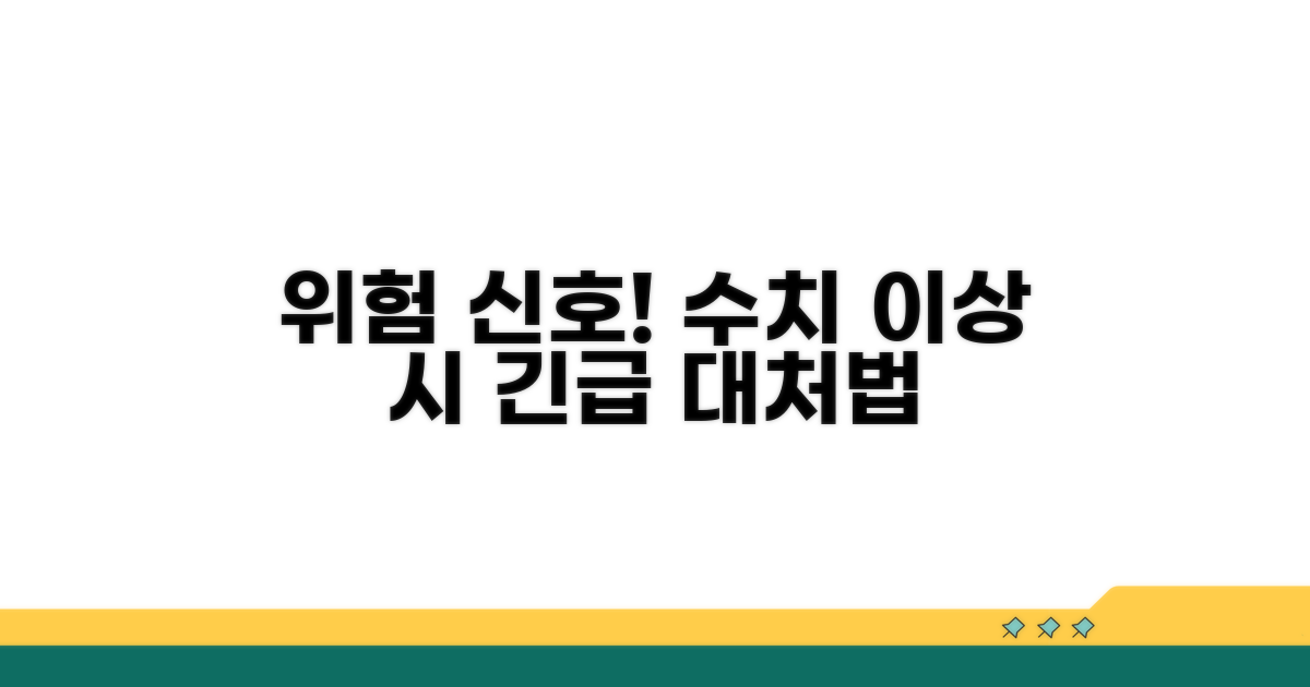 정상 수치 벗어났다면? 대처법
