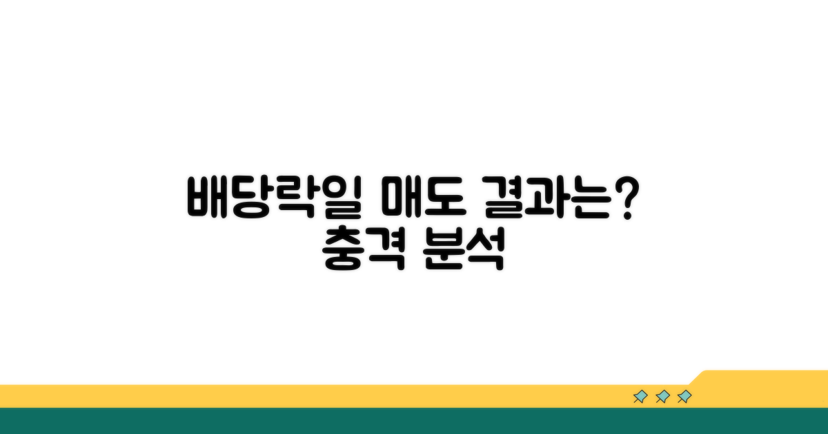 배당락일 매도, 결과는?