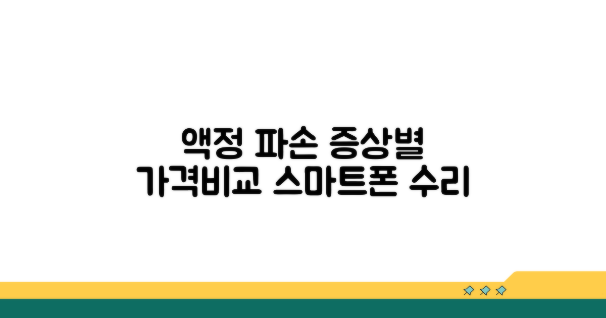 스마트폰 액정 파손 증상별 가격 비교