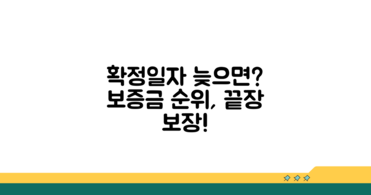 확정일자 늦으면 보증금 순위?